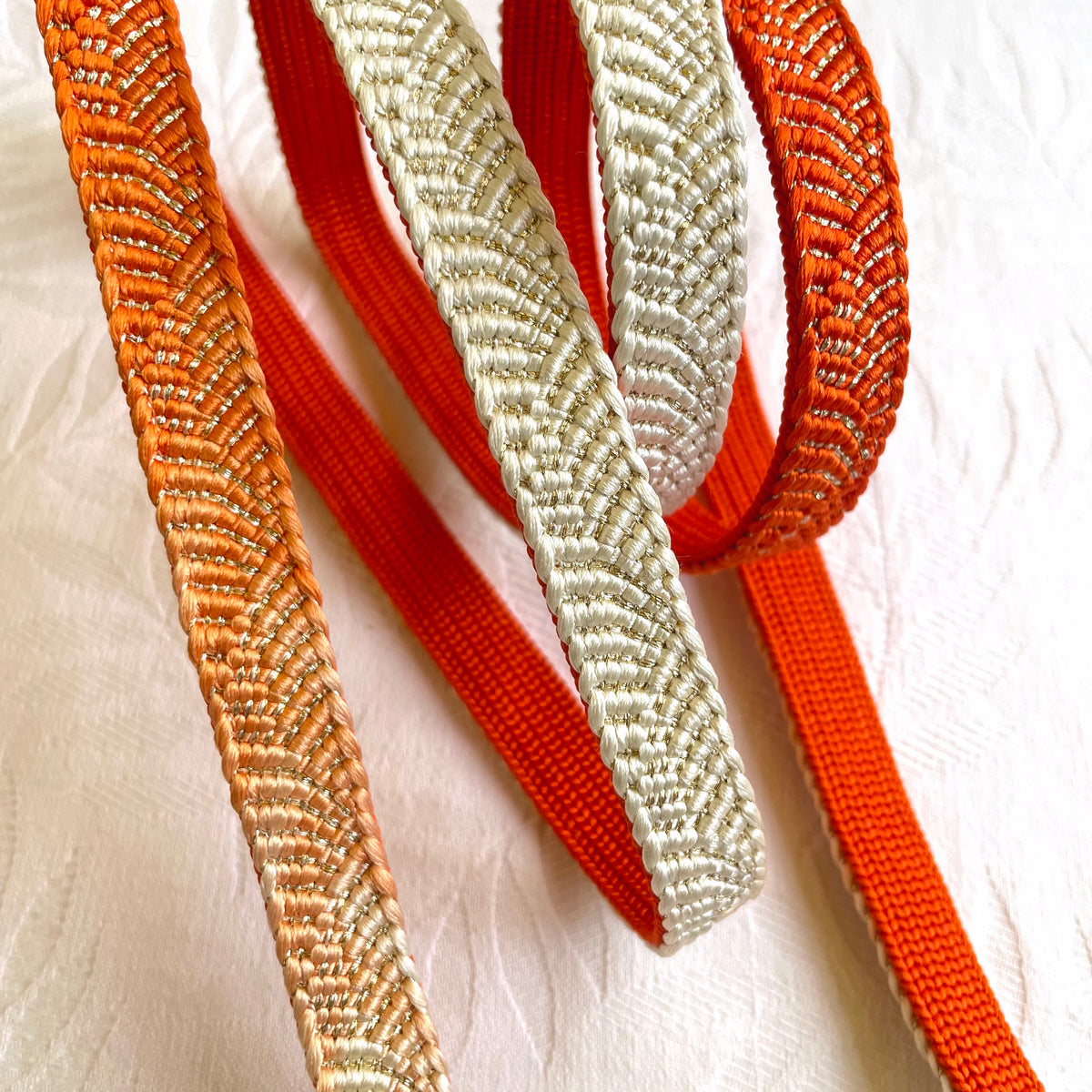 Himo Flat Ombre Laranja e Branco em Seda