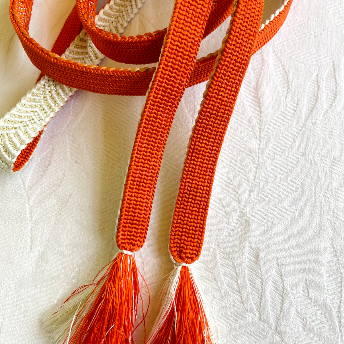 Himo Flat Ombre Laranja e Branco em Seda