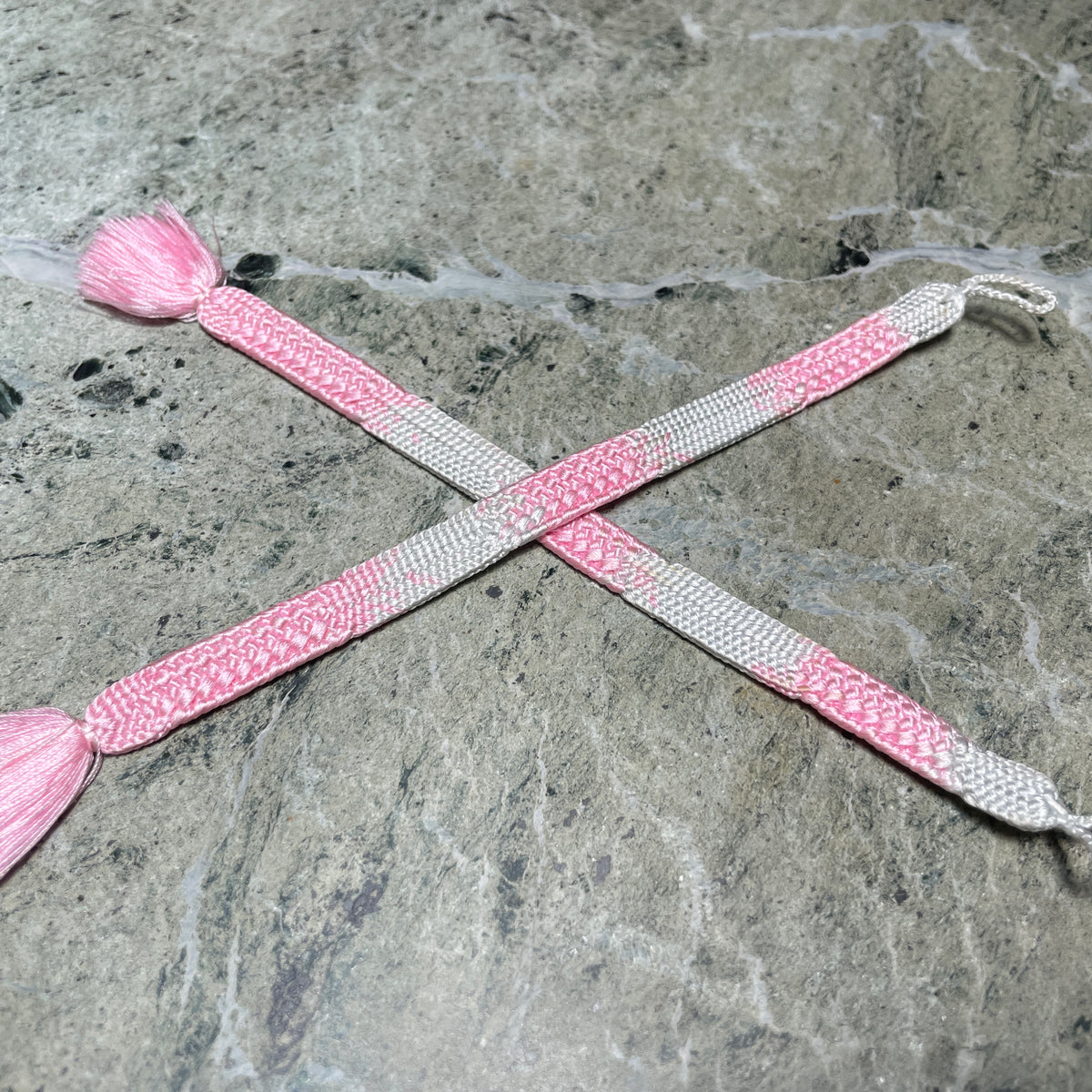 Haorihimo Light Pink and White