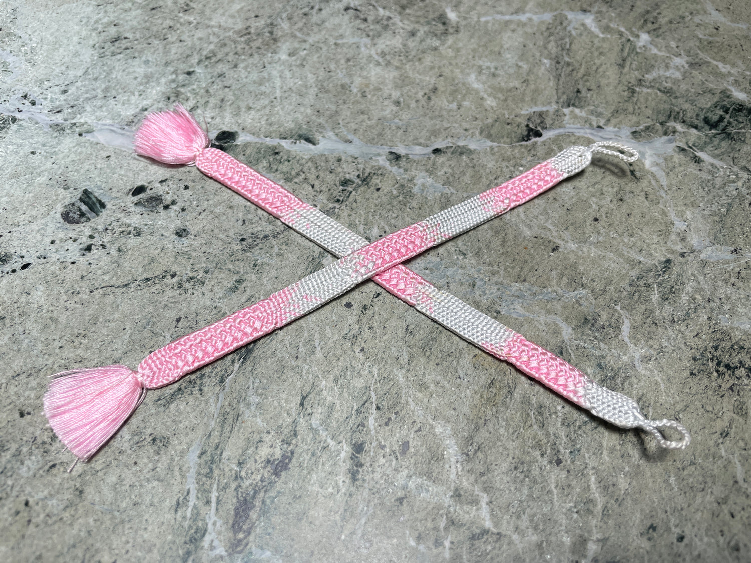 Haorihimo Light Pink and White