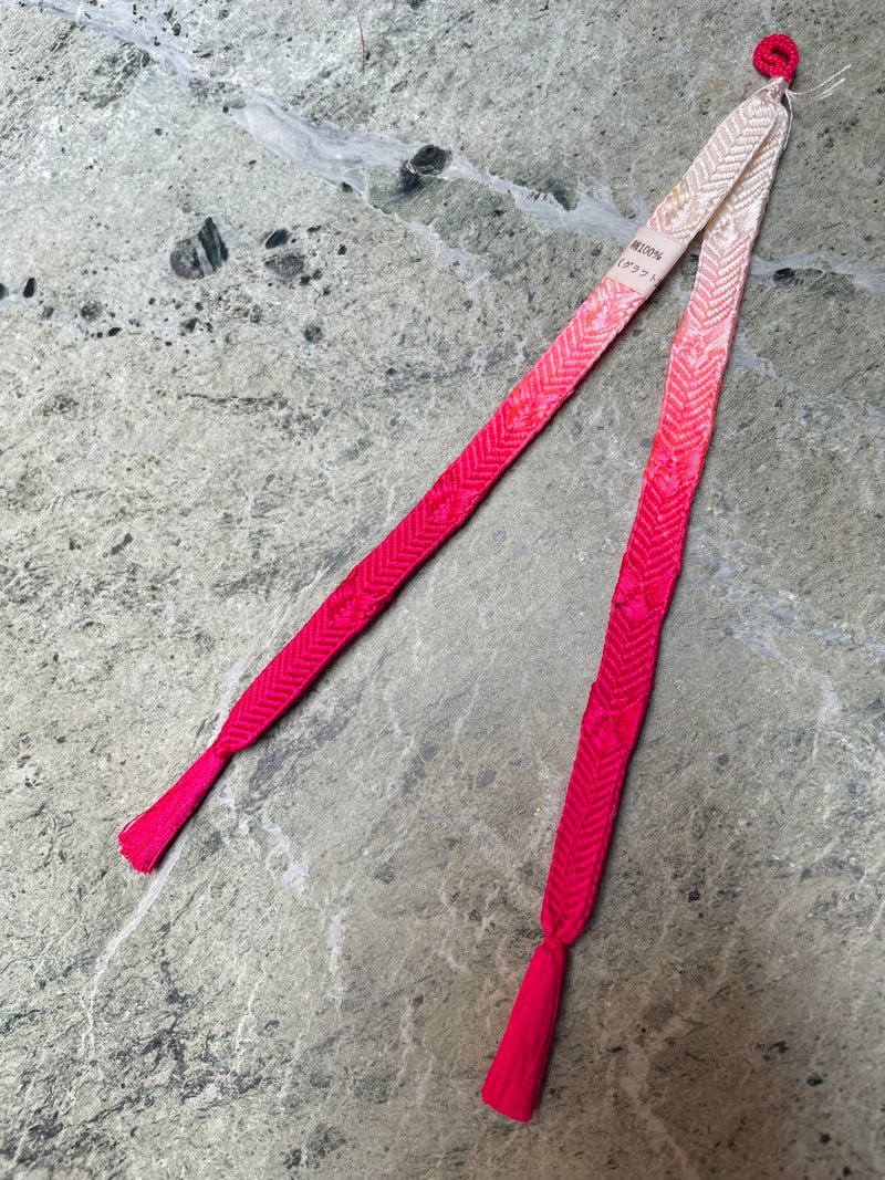 Haorihimo Hot Pink and White