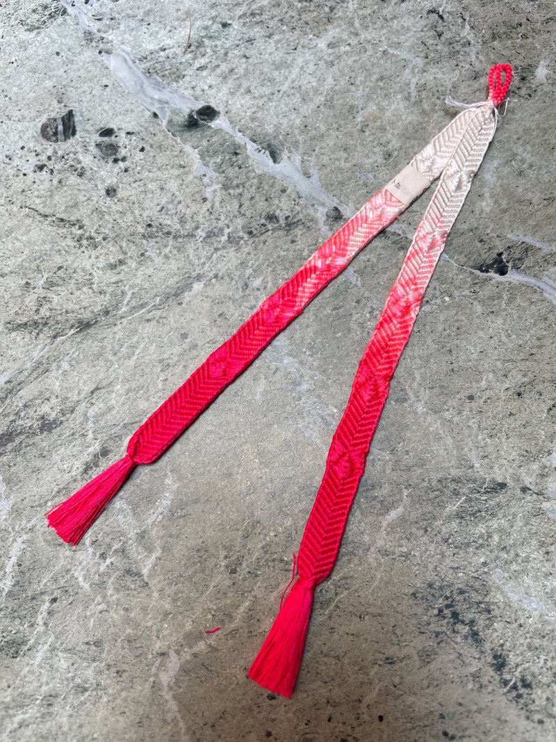 Haorihimo Hot Pink and White