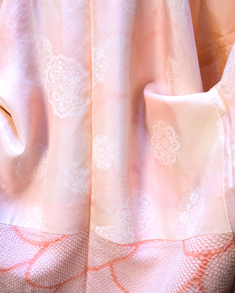 Haori Jacket Shibori Technique Sakura Pink