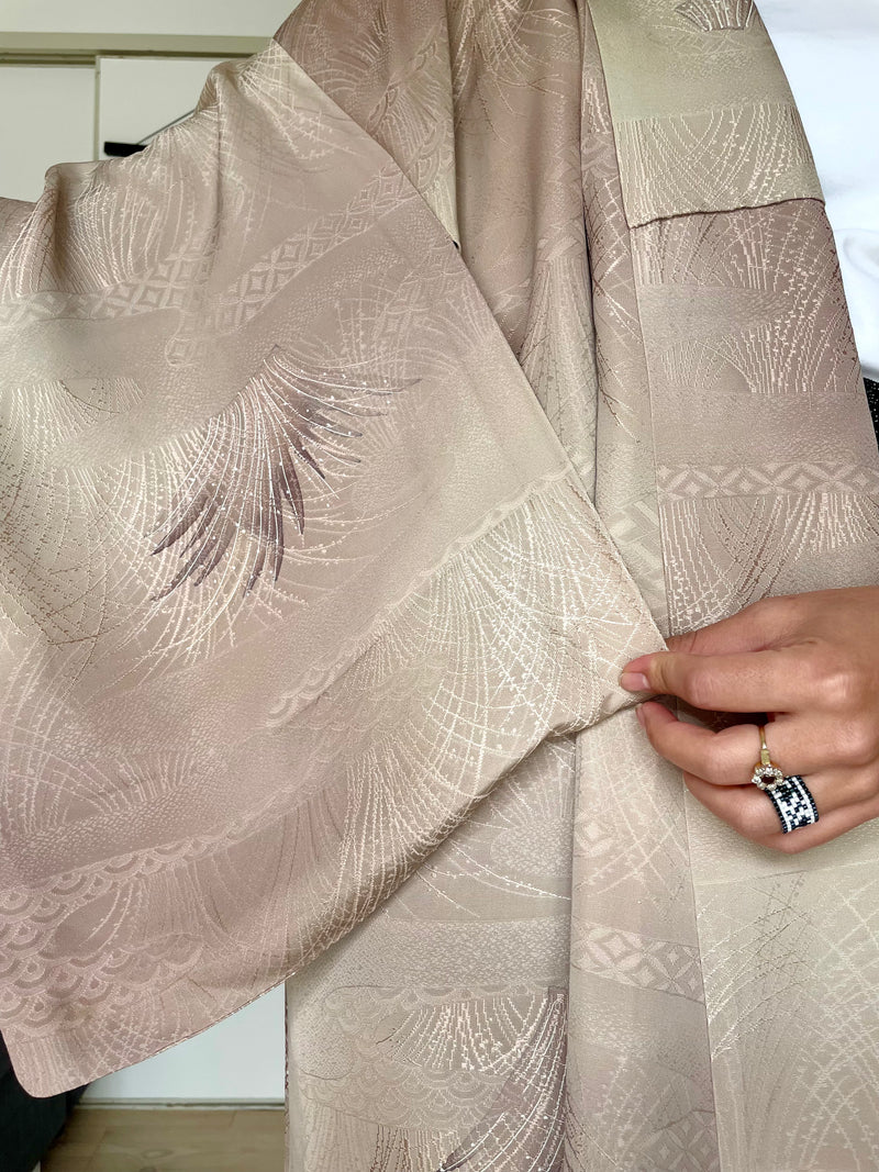 Kimono One Layer Pale Dusty Lilac in Silk