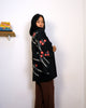 Haori Jacket Black with Shibori Flowers