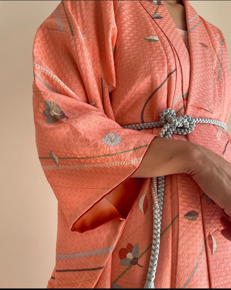 Kimono in Pink Sakura Silk
