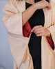 Short Kimono Turtle Shell in Pale Pink Tsumugi Silk