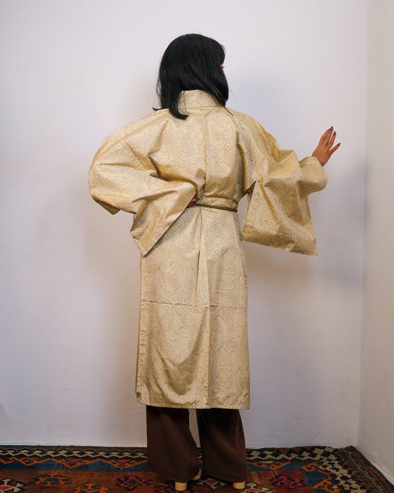 Kimono Sand Tsumugi Technique Single Layer Silk