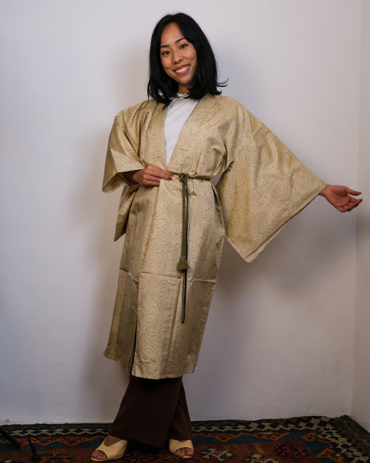 Kimono Sand Tsumugi Technique Single Layer Silk