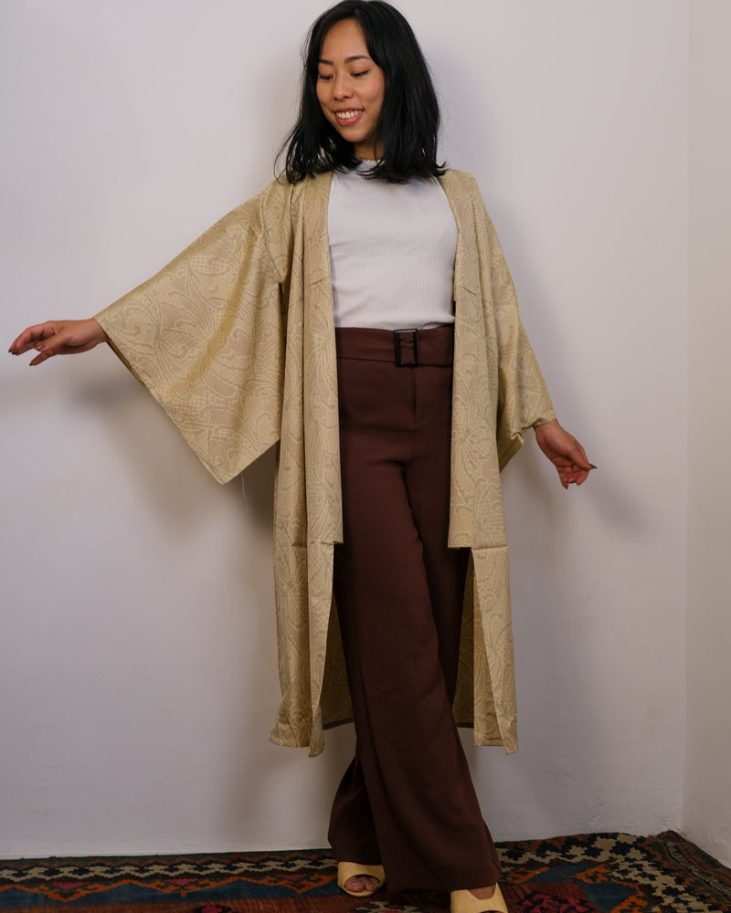 Kimono Sand Tsumugi Technique Single Layer Silk