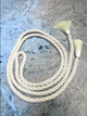 Obijime Belt Round Braided in Off White Silk