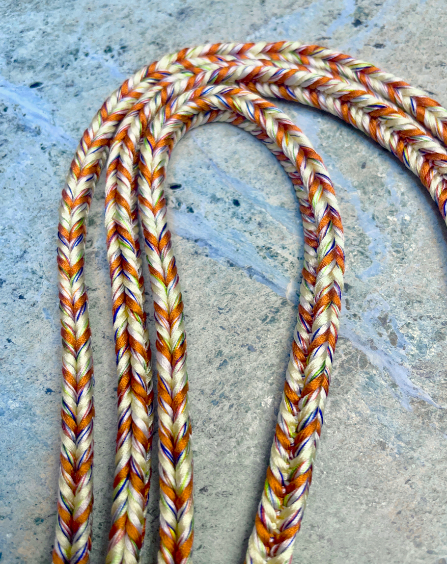 Obijime Belt Multicolored Braided in Silk