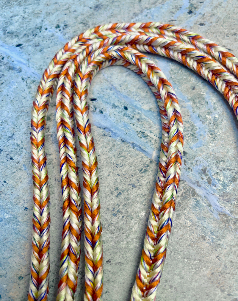 Obijime Belt Multicolored Braided in Silk