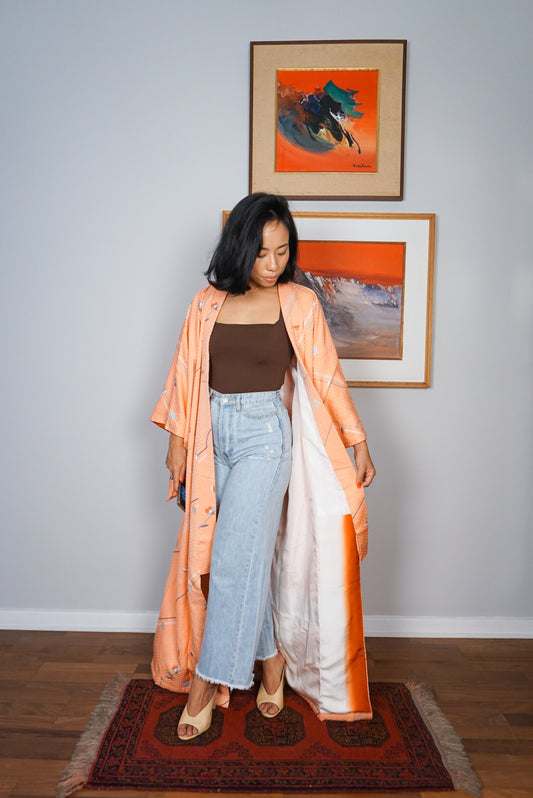 Kimono in Pink Sakura Silk