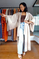 Kimono One Layer Pale Dusty Lilac in Silk