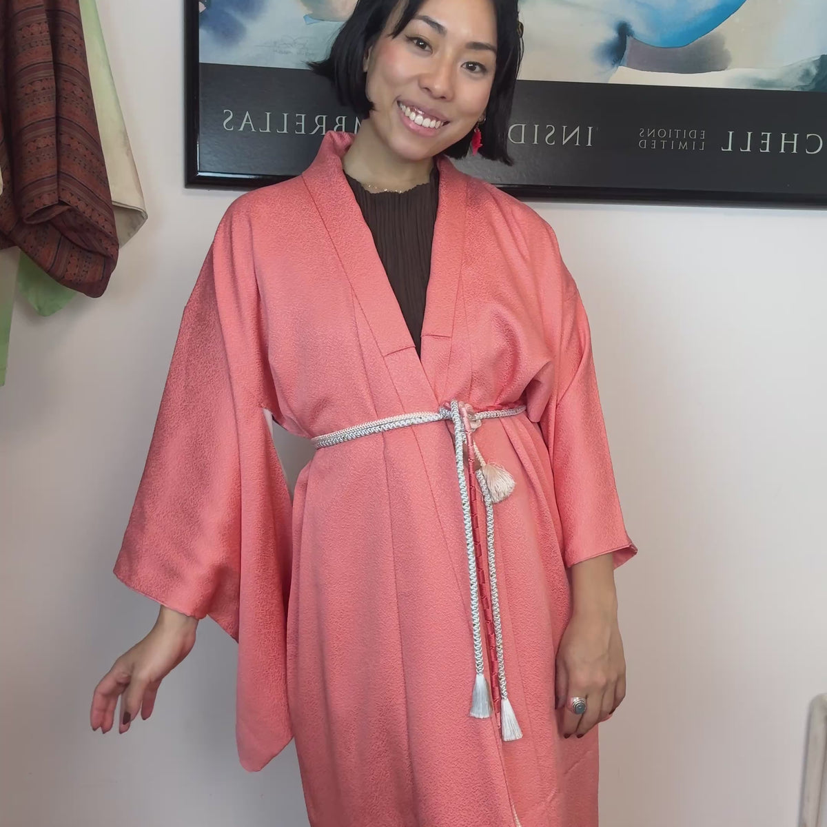 Kimono Bubblegum Pink in Silk (Super soft!!)