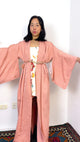 Kimono Cherry Blossom Pink with Embroidered Flowers