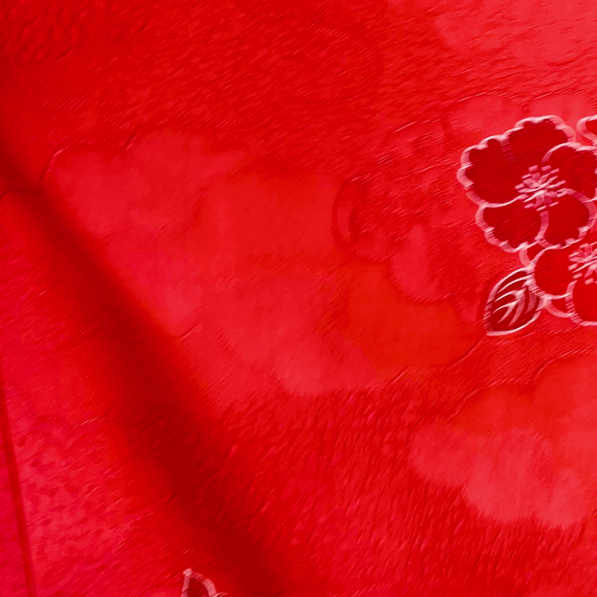 Haori Coral Pink with Hawaian Flowers in Silk
