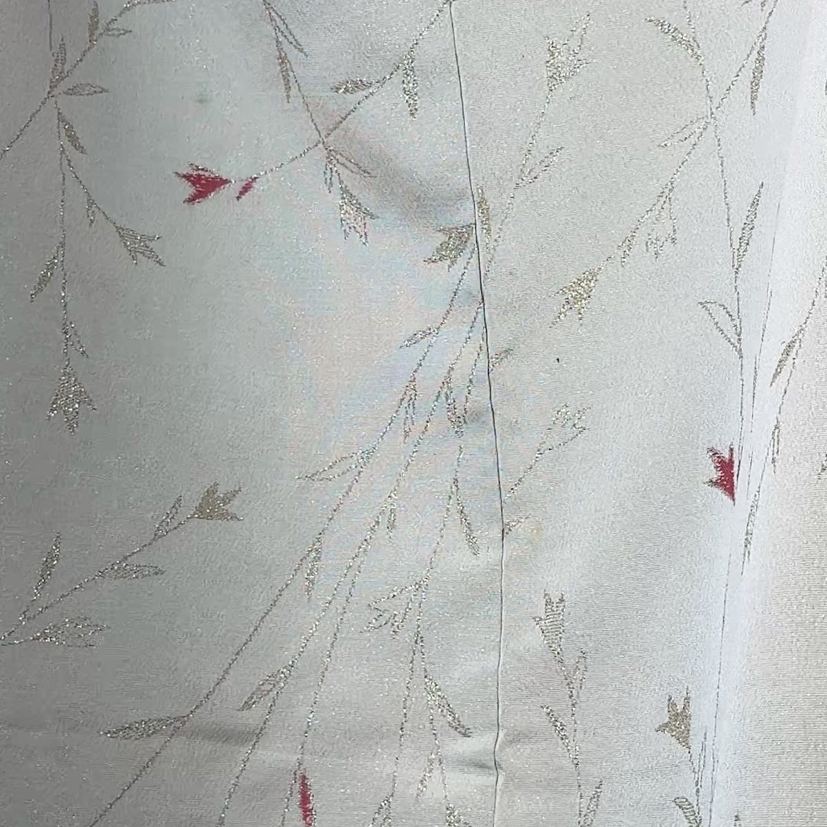 Haori Ice Silver with Metallic Leaves Embroideries
