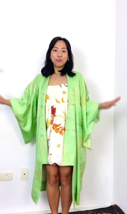 Kimono Long Vibrant Green
