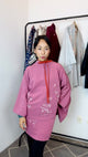 Haori Plum with Embroidered Flowers